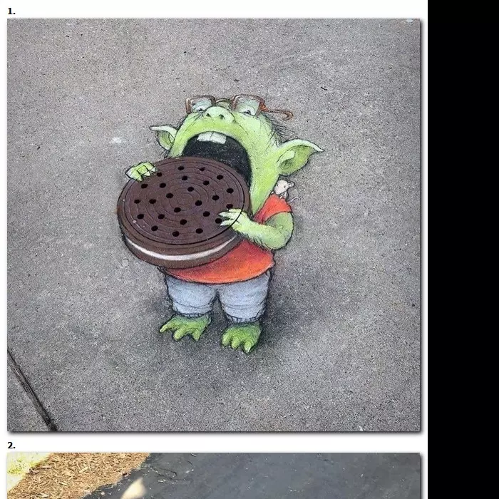 Street Art par l'artiste David Zinn