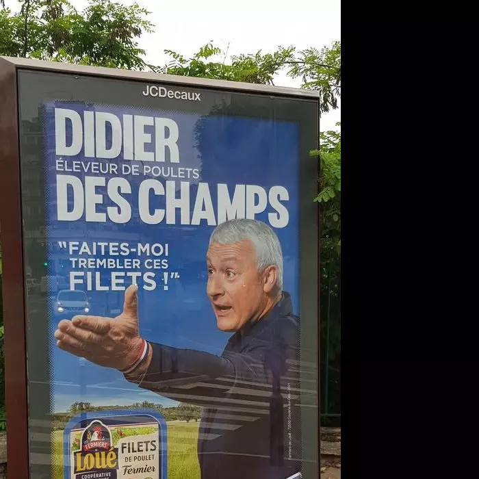 Publicité pour les poulets Loué