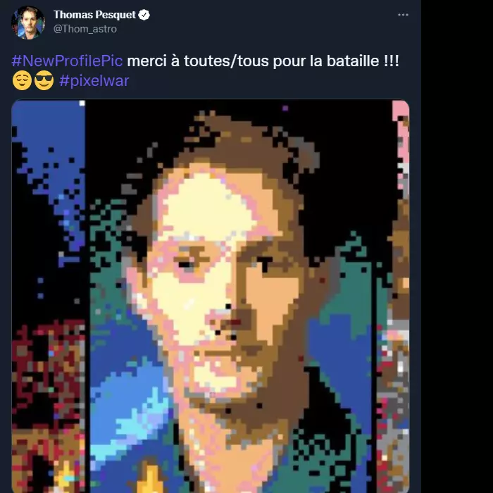 Thomas Pesquet et sa nouvelle photo de profil Twitter