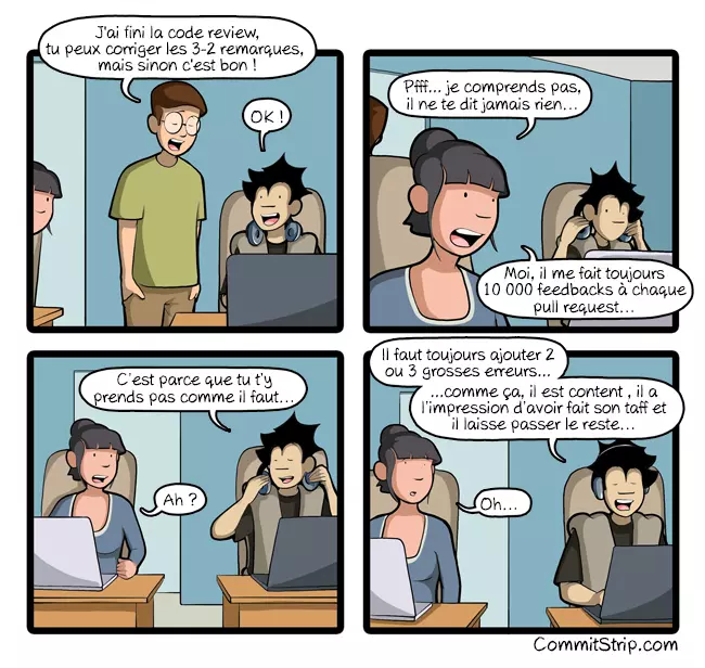 Secrets de code review - CommitStrip