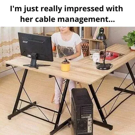 Cable management impressionnant