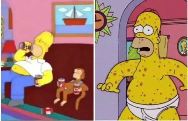 Cette image  virale des Simpson qui prédit la variole du singe est un hoax